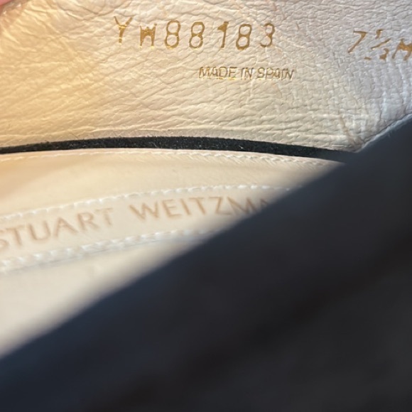 STUART WEITZMAN Suede Criss-Cross Block Heel Mule Sandals Size 7.5 - Picture 11 of 13